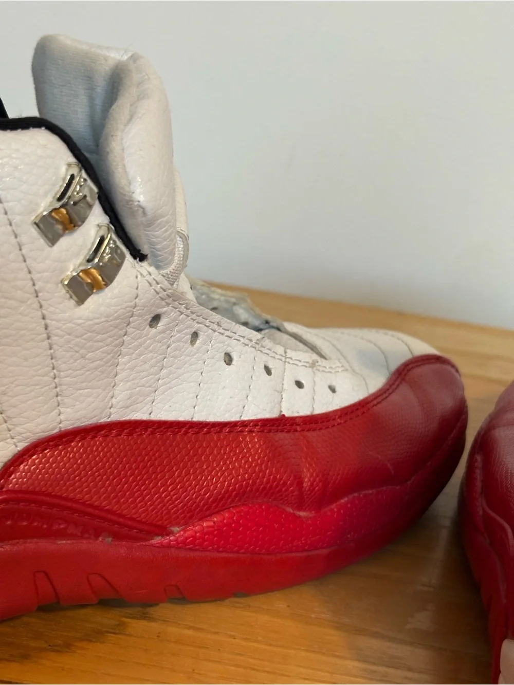 Air Jordan 12 Retro 'Cherry' (2009) high-top basketball sneakers, size 12